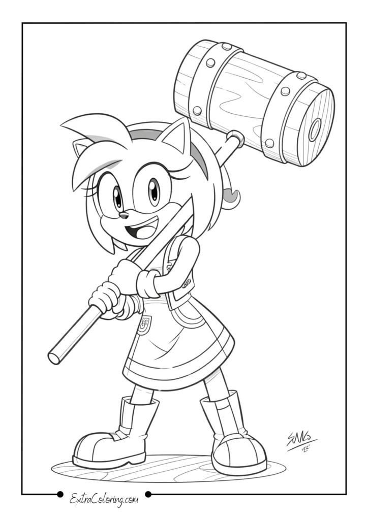 Amy Rose with Hammer