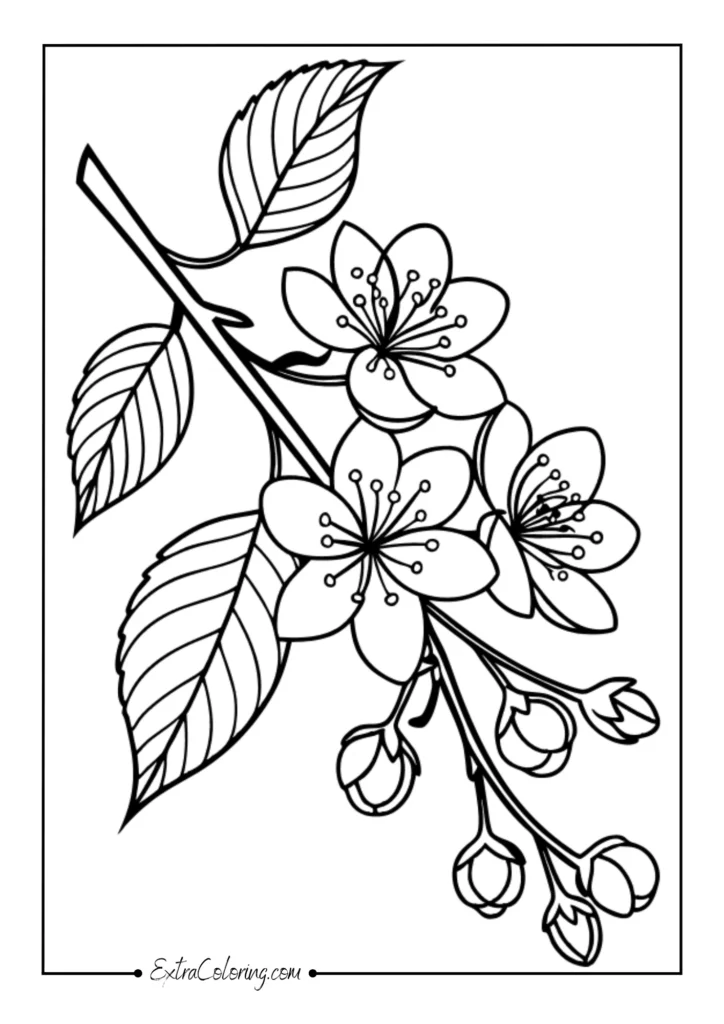 Cherry blossoms and apple trees