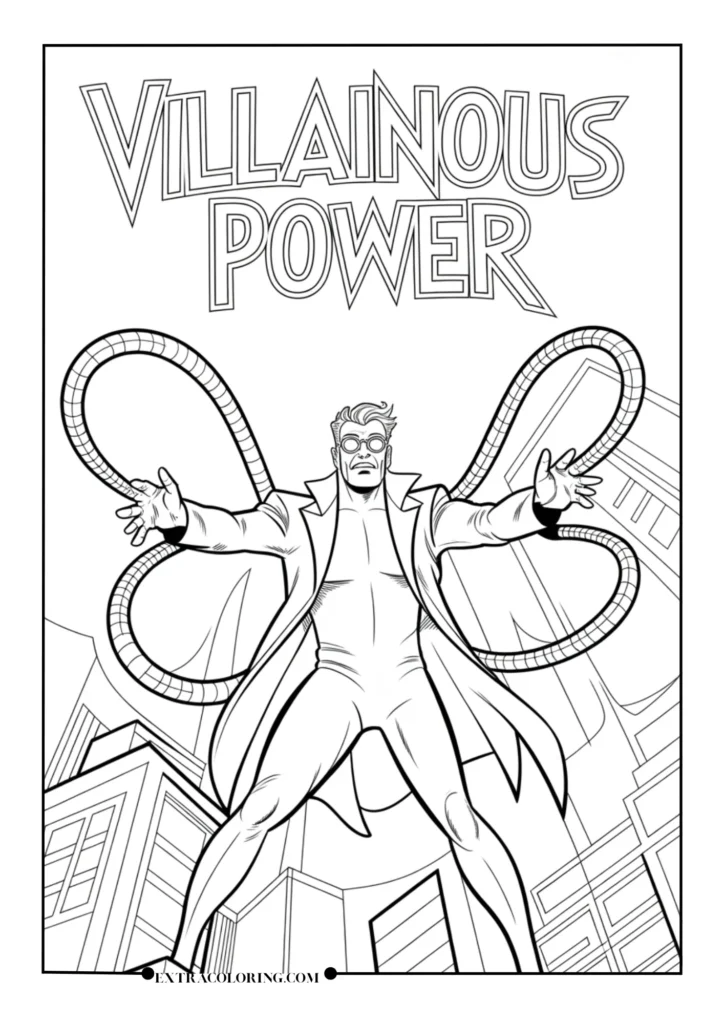 Doctor Octopus Attacking with All Four Arms Extended