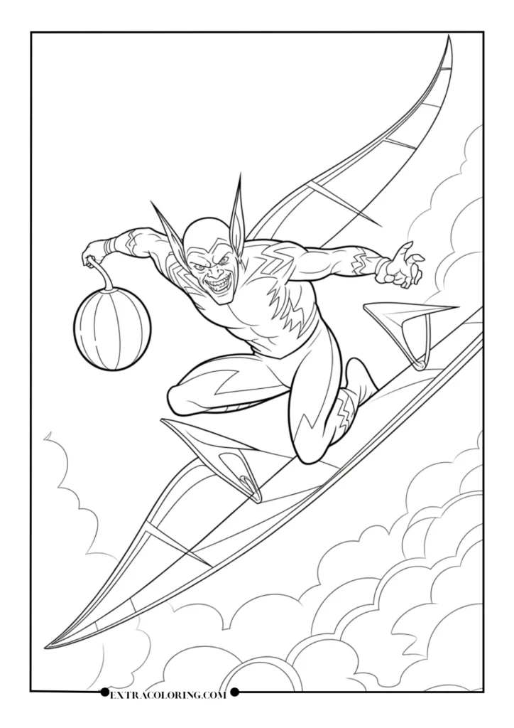 Green Goblin on His Glider