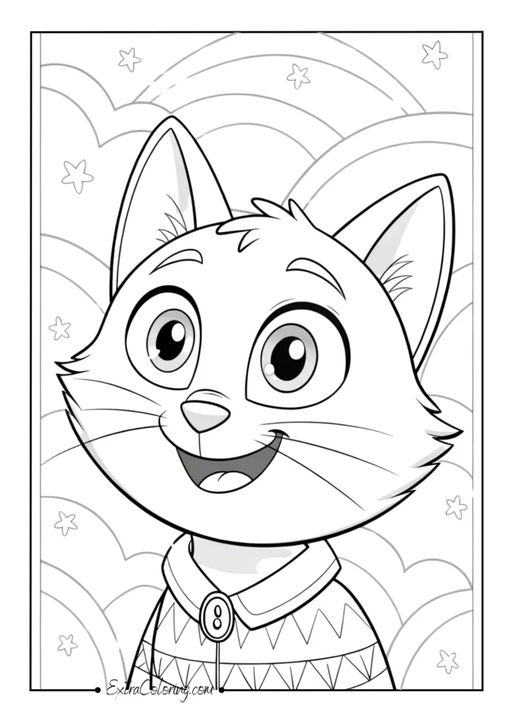 Happy Cat Face Portrait