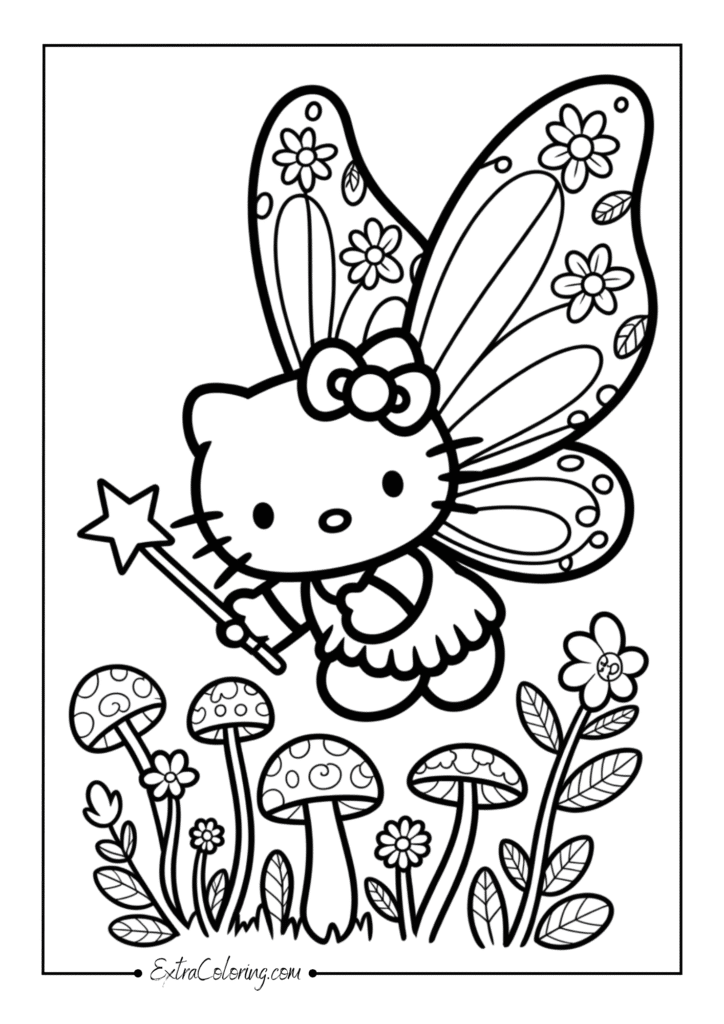 Hello Kitty in a magical fairy costume