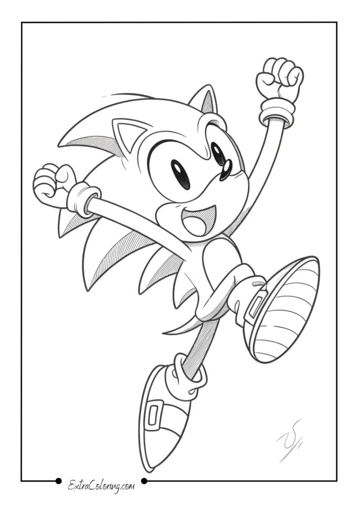 Jumping Sonic Pose