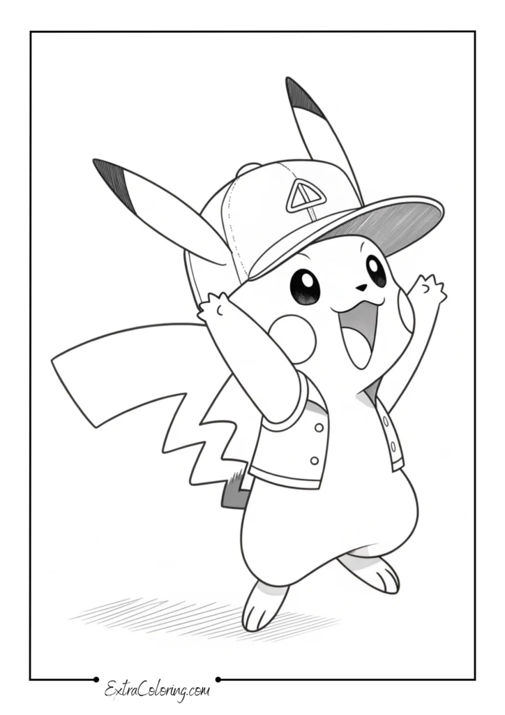 Pikachu Jumping with Joy