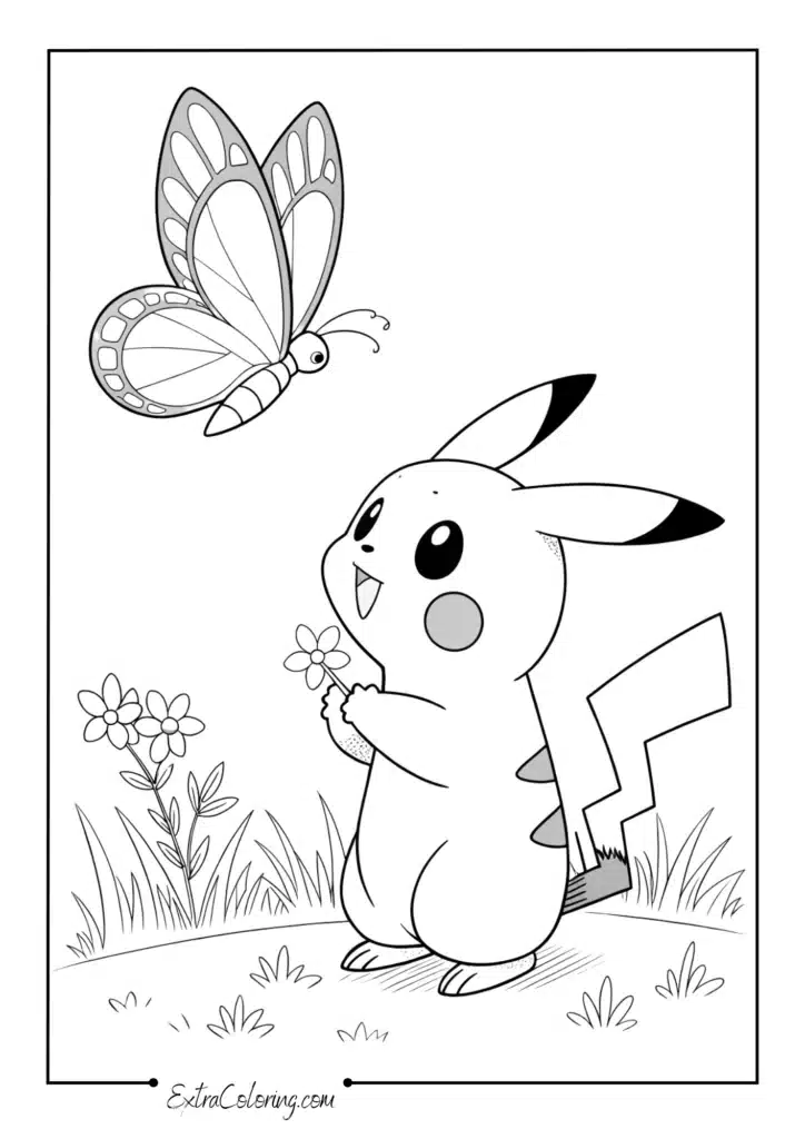 Pikachu and Butterfree