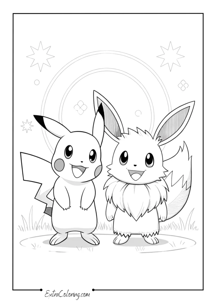 Pikachu and Eevee