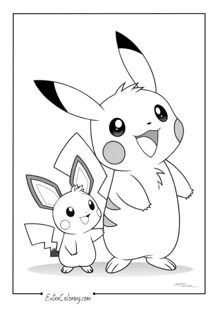 Pikachu and Pichu