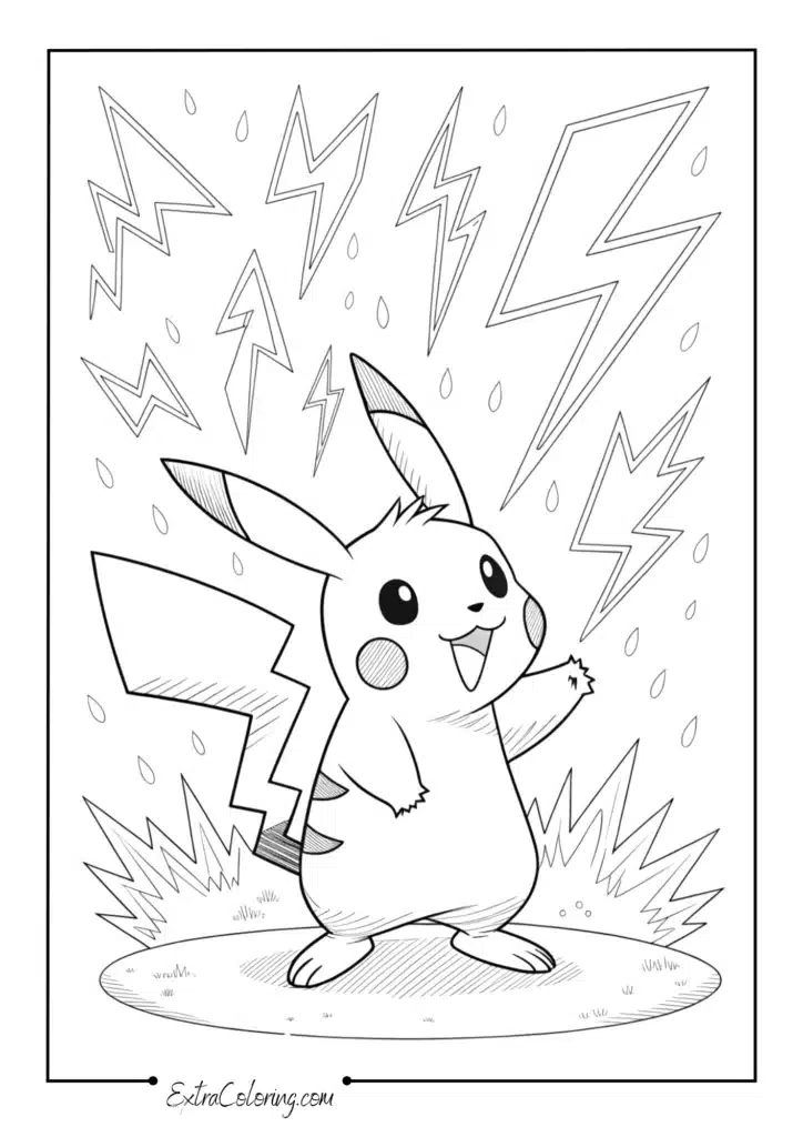 Pikachu with Lightning Effects