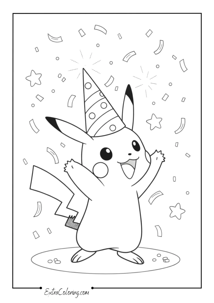 Pikachu with Party Accessories