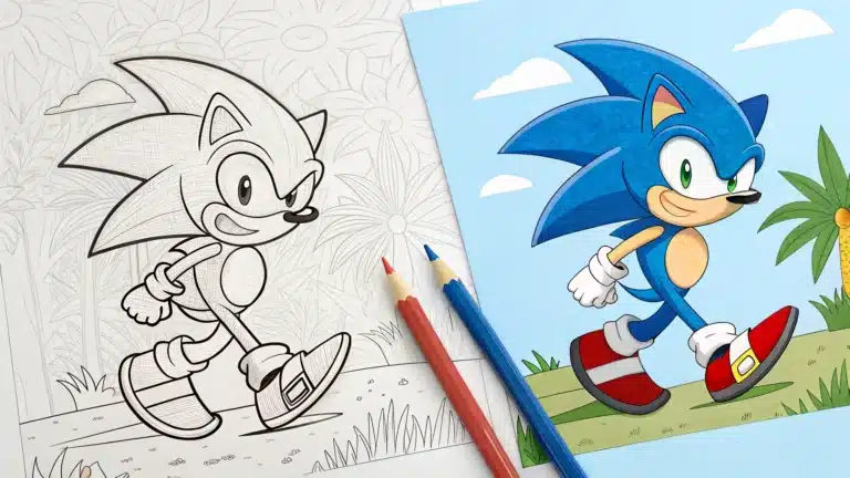 Sonic Coloring Pages