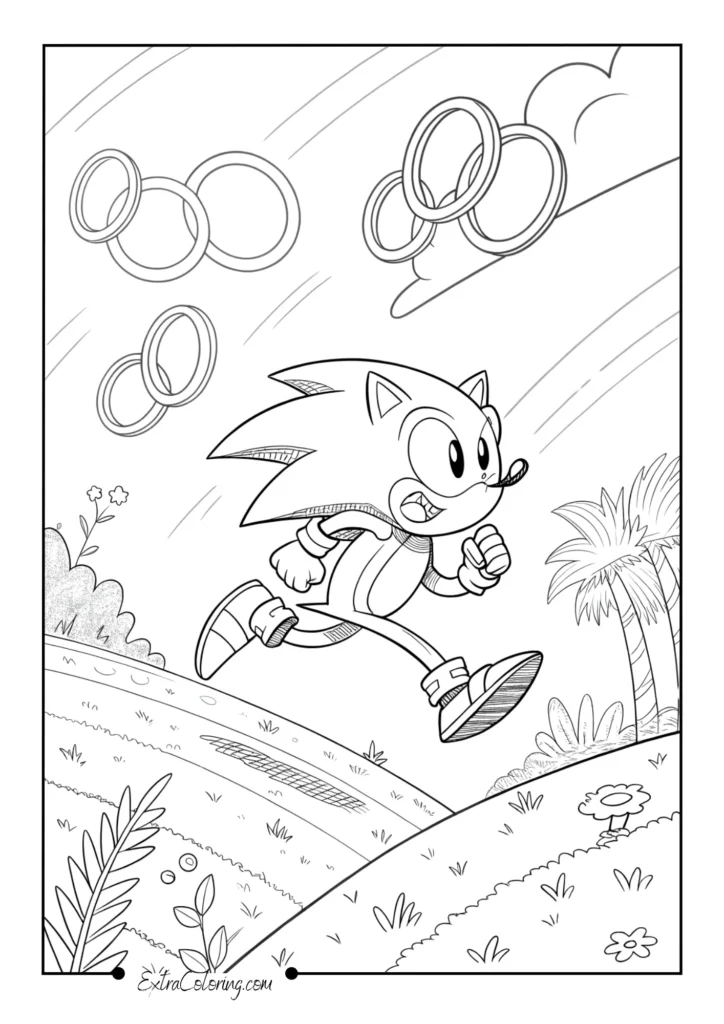 Sonic Running Through Green Hill Zone
