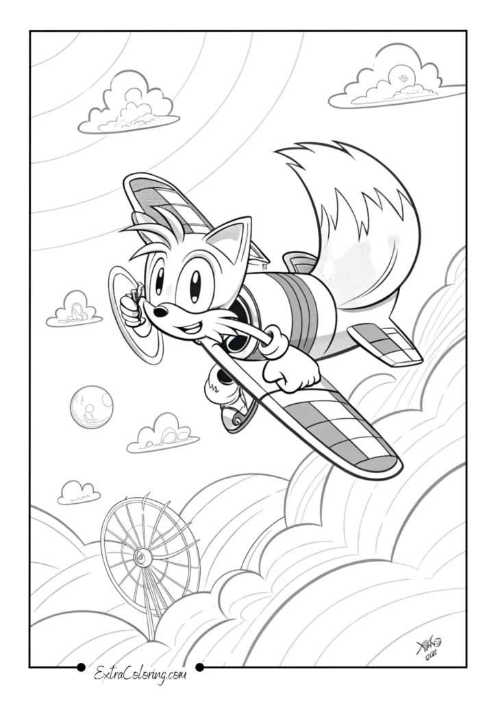 Sonic and Tails Flying