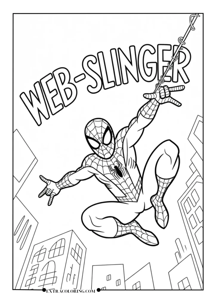 Spider-Man Shooting Webs in Action Pose