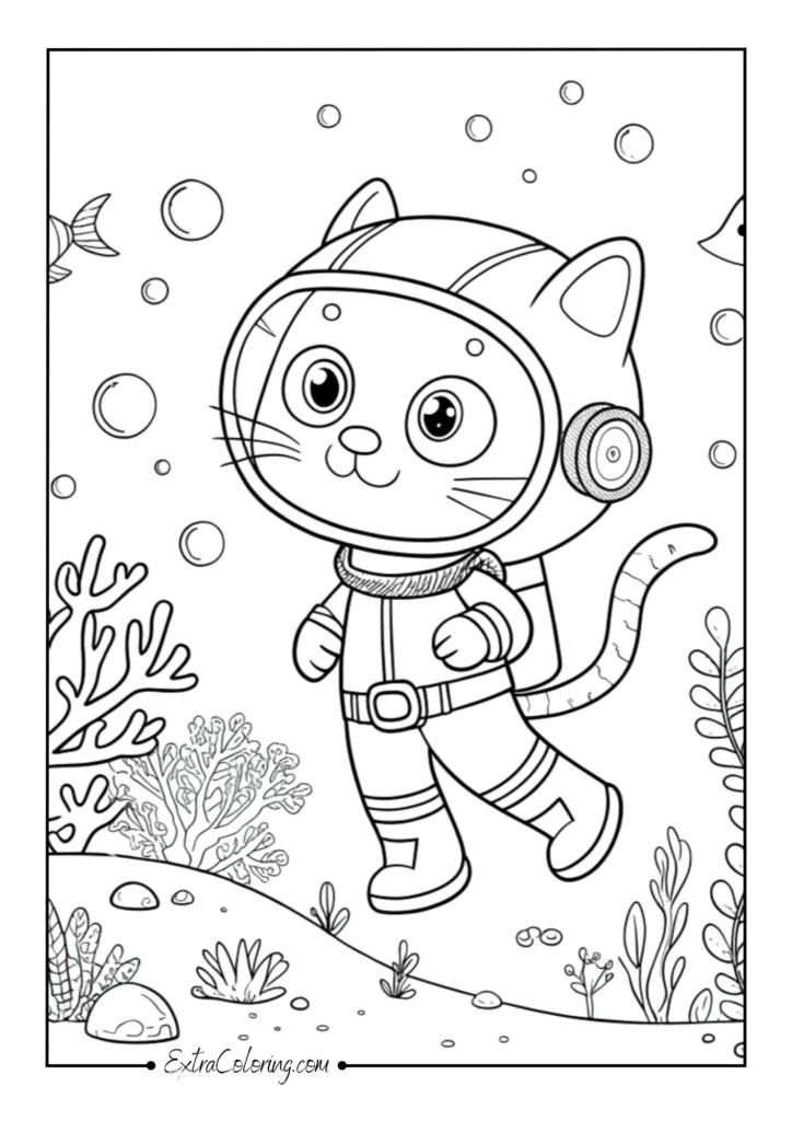 Underwater Scuba Cat