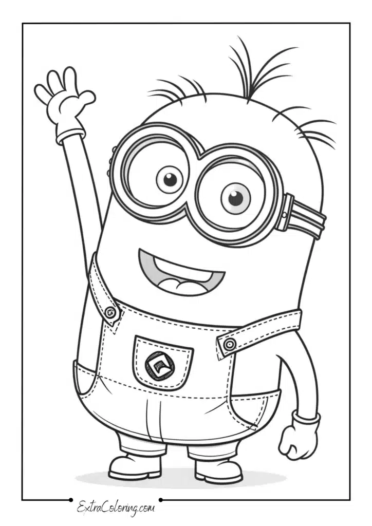 Waving Chubby Minion