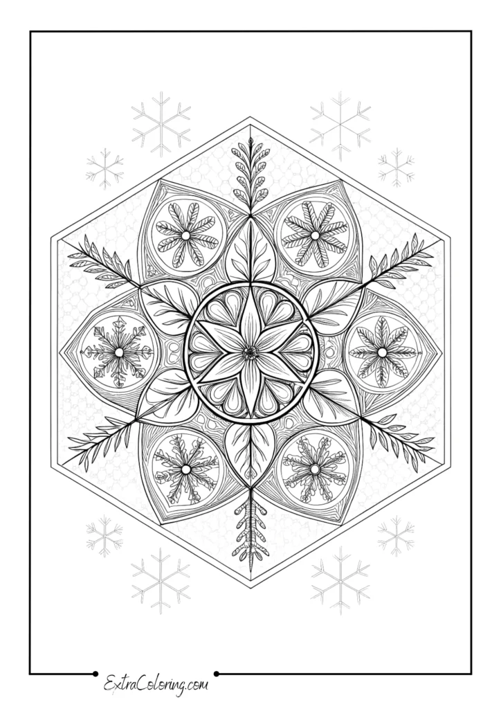 Winter Snowflake Mandala
