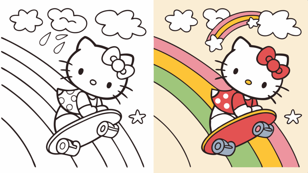Hello Kitty Coloring Pages