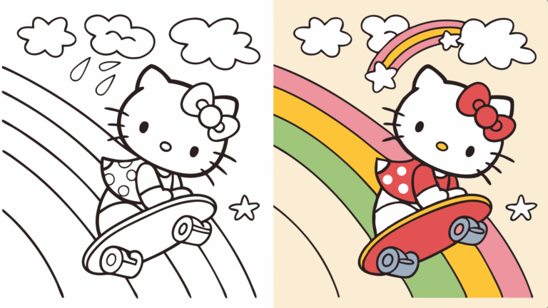 Hello Kitty Coloring Pages