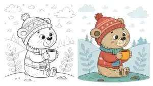 Cozy Friends Coloring Pages