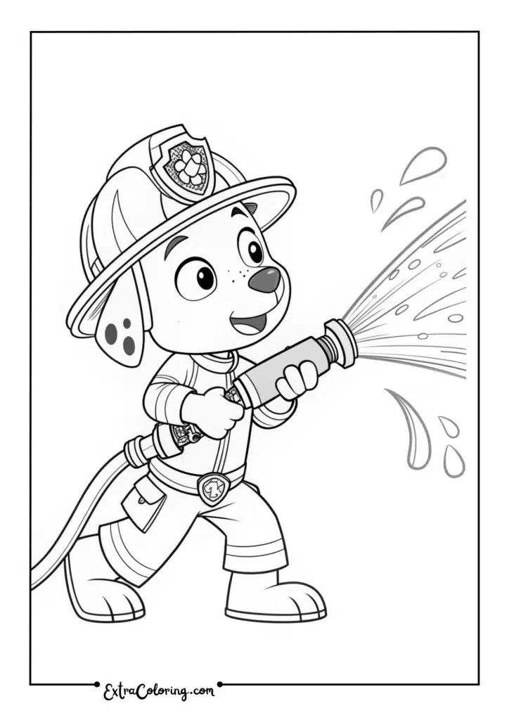Marshall with Fire Hose