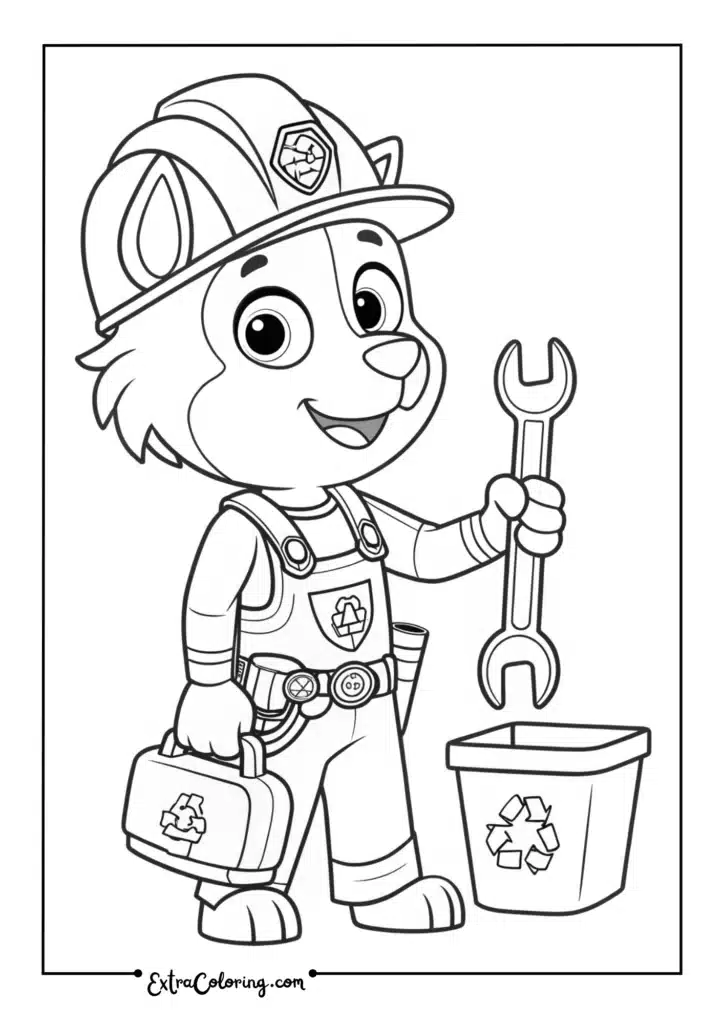 Rocky with Recycling Tools