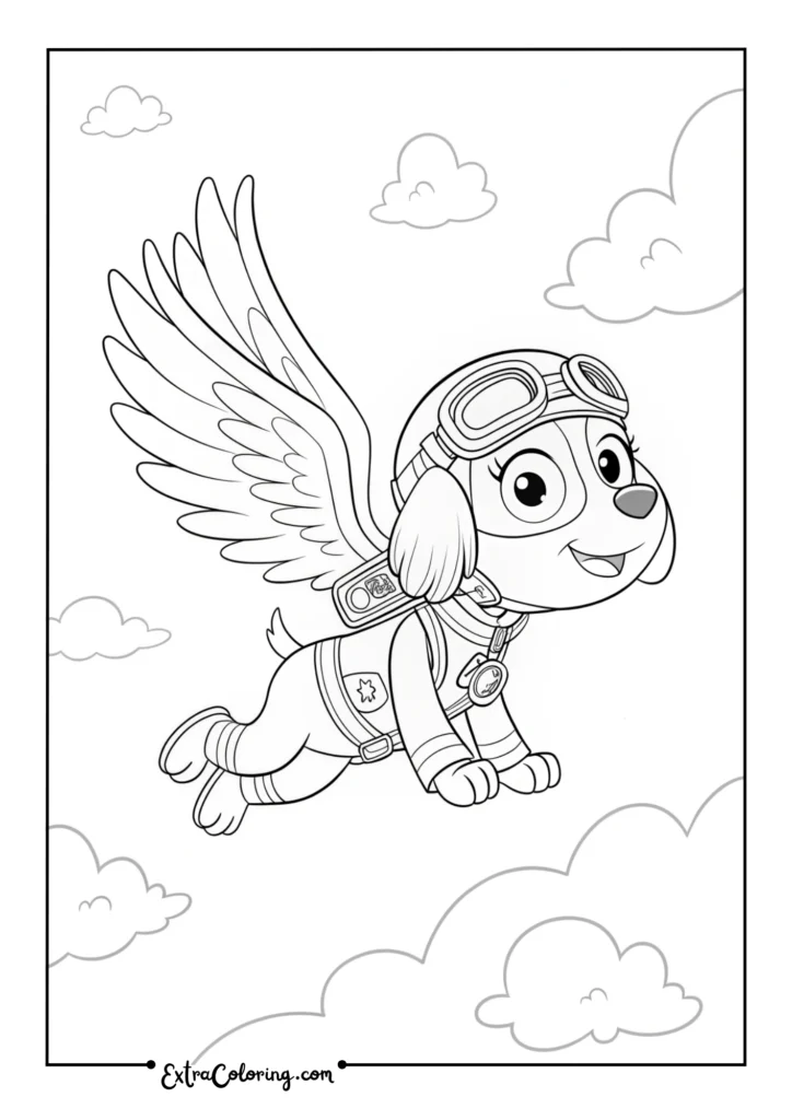 Skye Flying with Goggles